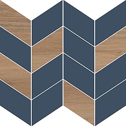 Love You Navy Half Mosaic Satin