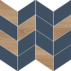 Love You Navy Half Mosaic Satin