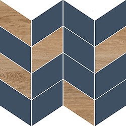 Love You Navy Half Mosaic Satin