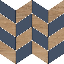 Love You Navy Full Mosaic Satin
