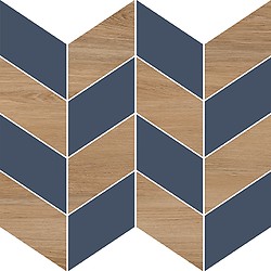 Love You Navy Full Mosaic Satin