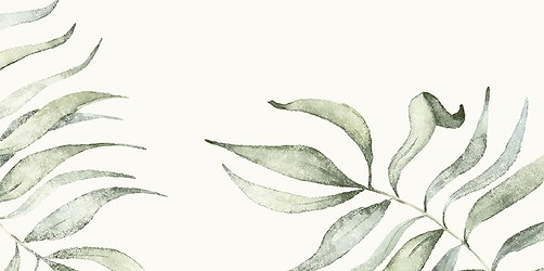 Motti Leaf White Mix Satin Rect