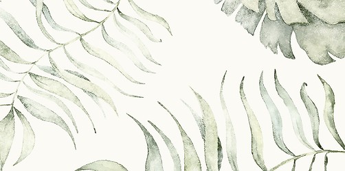 Motti Leaf White Mix Satin Rect