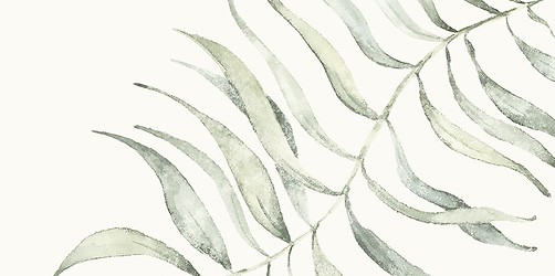 Motti Leaf White Mix Satin Rect
