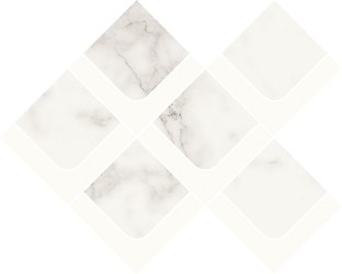 Silver Wish White Mosaic Satin
